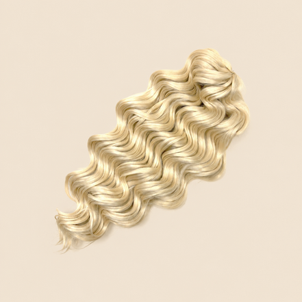 Manasi golvend invlechthaar 40 cm – 100 gram – 613 op beige achtergrond