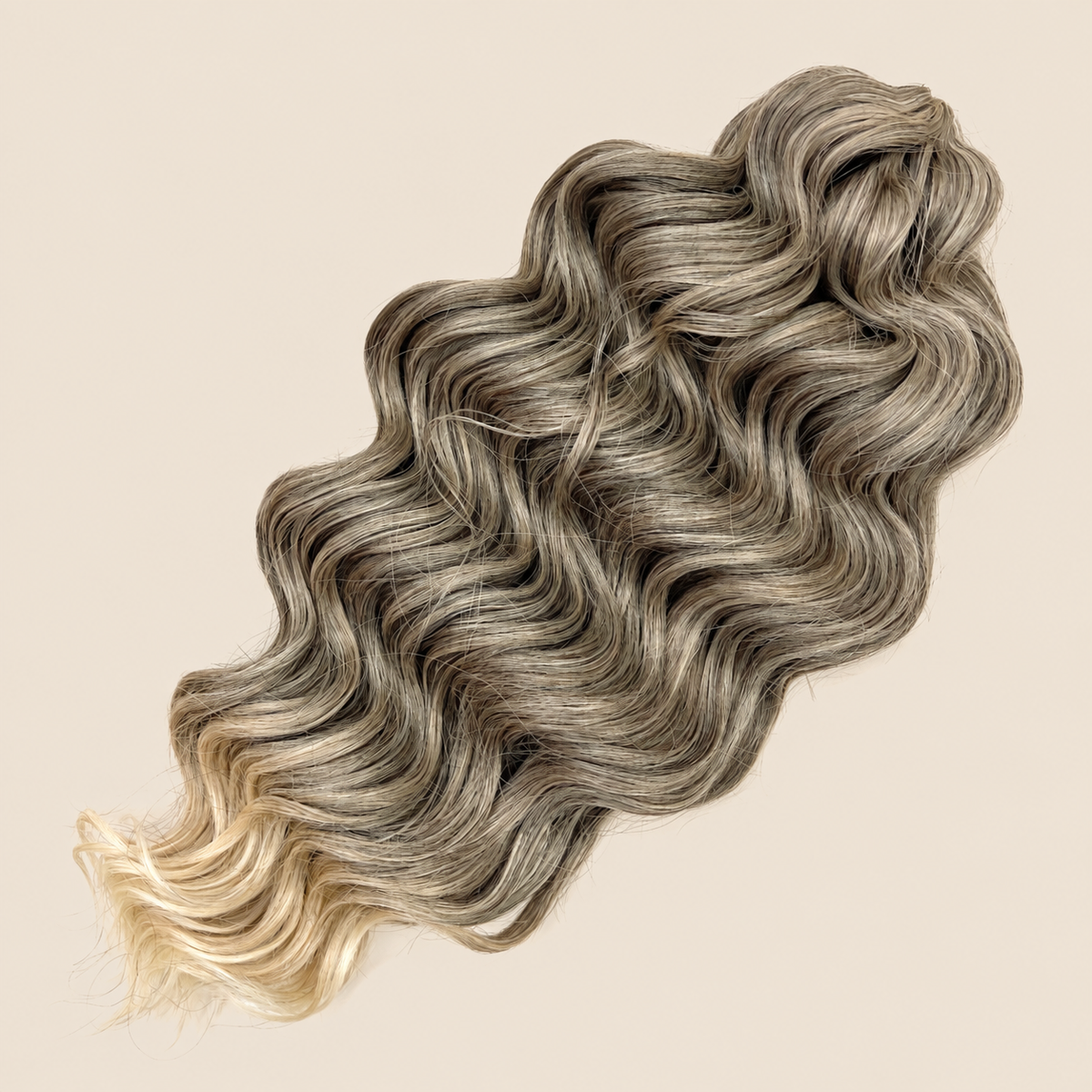 Manasi Golvend Invlechthaar 50 cm 300 g – zwart-blond ombre (T1B/27/613) – De HaarBoetiek