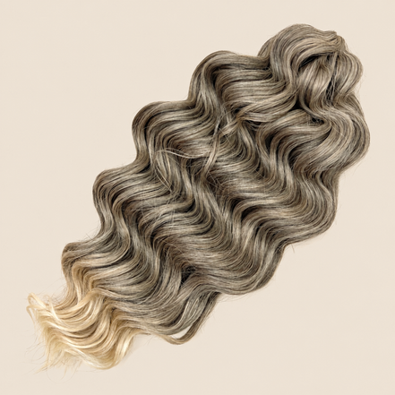 Manasi Golvend Invlechthaar 50 cm 300 g – zwart-blond ombre (T1B/27/613) – De HaarBoetiek