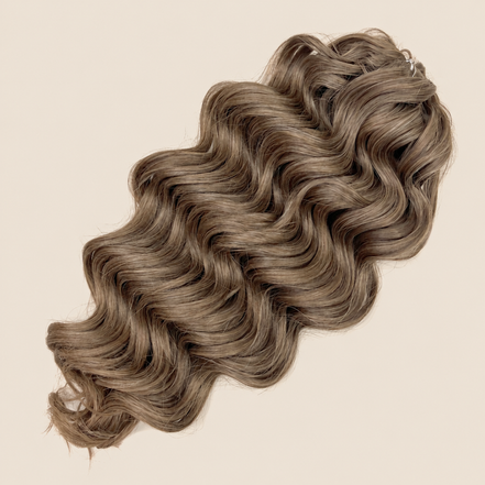 Manasi Golvend Invlechthaar 50 cm 300 g – bruin-blond ombre (T10/14) – De HaarBoetiek