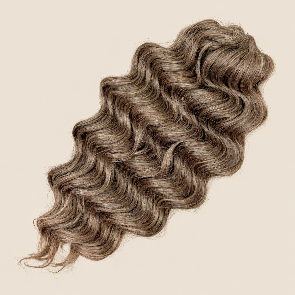 Manasi Golvend Invlechthaar 50 cm 100 g – bruin-asblond ombre (T8/14A) – De HaarBoetiek