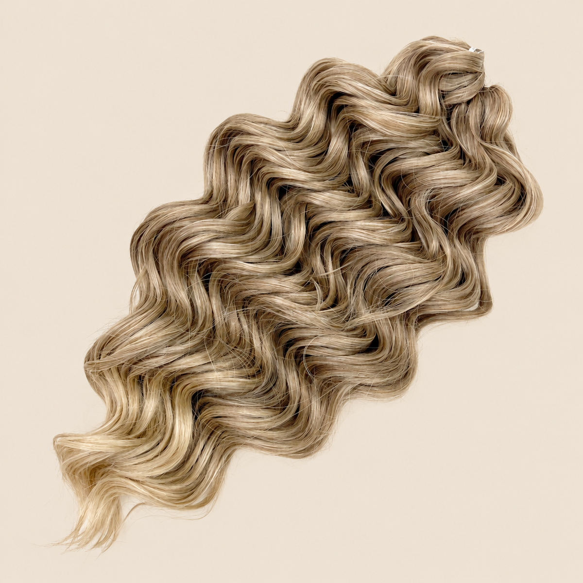 Manasi Golvend Invlechthaar 50 cm 100 g – bruin-goudblond ombre (T6/613F) – De HaarBoetiek