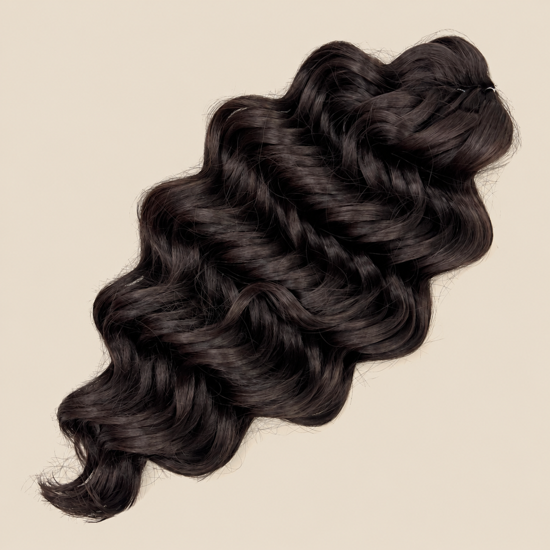 Manasi Golvend Invlechthaar 50 cm 300 g – bruin (8) – De HaarBoetiek