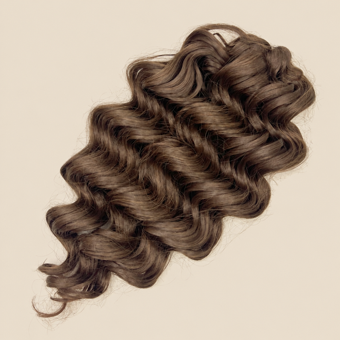 Manasi Golvend Invlechthaar 50 cm 100 g – bruin (Brown139) – De HaarBoetiek