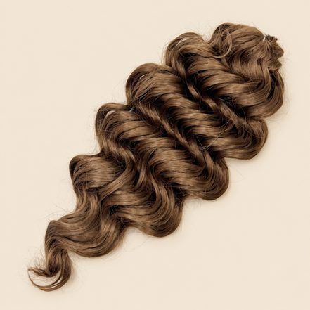 Manasi golvend invlechthaar 50 cm – 300 gram – 12B op beige achtergrond