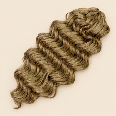 Manasi golvend invlechthaar 50 cm – 100 gram – 18 op beige achtergrond
