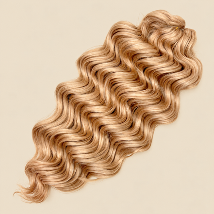 Manasi Golvend Invlechthaar 50 cm 300 g – goudbruin (Brown119) – De HaarBoetiek