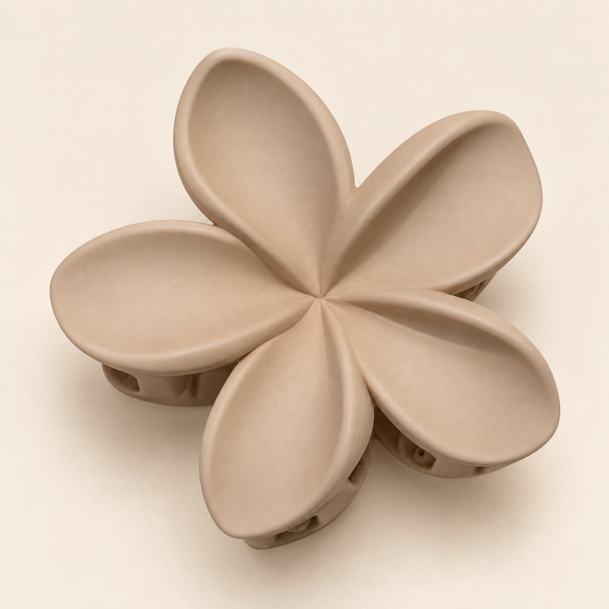 Matte Bloem Haarklem Khaki – 1 Stuk – De HaarBoetiek