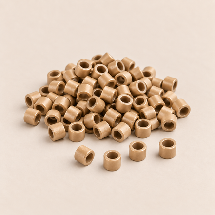 Micro-ringen 2,9 mm koper nano-mini recht zonder antislipgroef – middenblond – 100 stuks – De HaarBoetiek