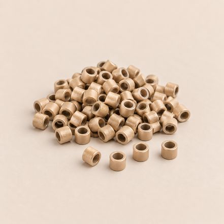 Micro-ringen 2,5 mm koper nano-mini recht zonder antislipgroef – middenblond – 100 stuks – De HaarBoetiek