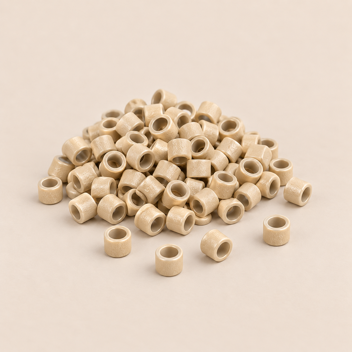 Micro-ringen 2,9 mm koper nano-mini recht zonder antislipgroef – lichtblond – 100 stuks – De HaarBoetiek