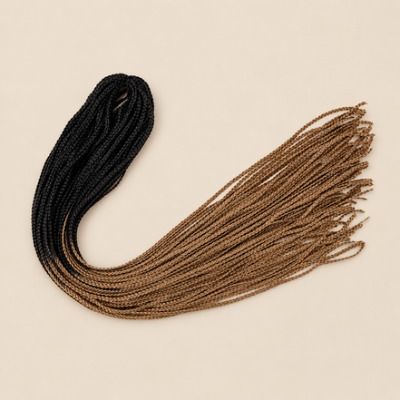 Micro Zizi vlechtjes 70 cm – zwart naar honingbruin (Ombre 2-8) – De HaarBoetiek
