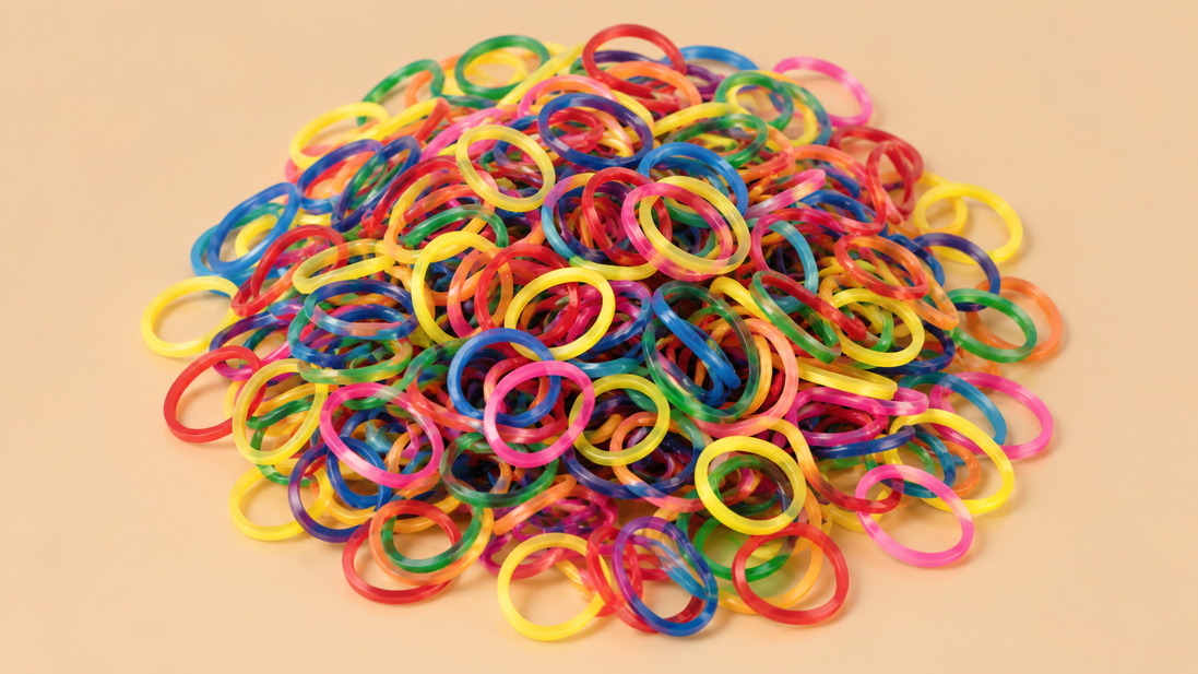 Mini haarelastiekjes multicolor 250 stuks - De HaarBoetiek