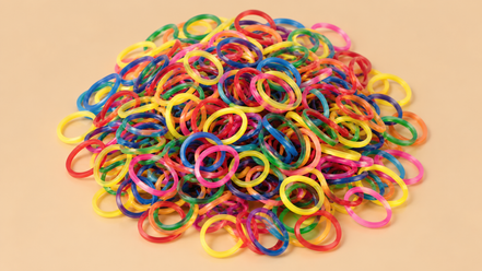 Mini haarelastiekjes multicolor 250 stuks - De HaarBoetiek