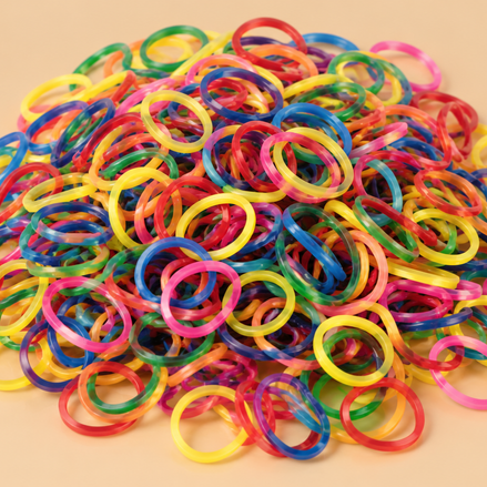 Mini haarelastiekjes multicolor 250 stuks - De HaarBoetiek