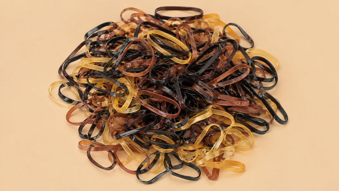 Natural mix mini rubber bands 100 kleine haarelastiekjes | De HaarBoetiek