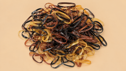 Natural mix mini rubber bands 100 kleine haarelastiekjes | De HaarBoetiek