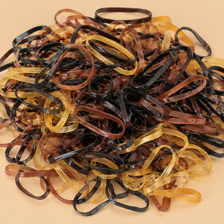 Natural mix mini rubber bands 100 kleine haarelastiekjes | De HaarBoetiek
