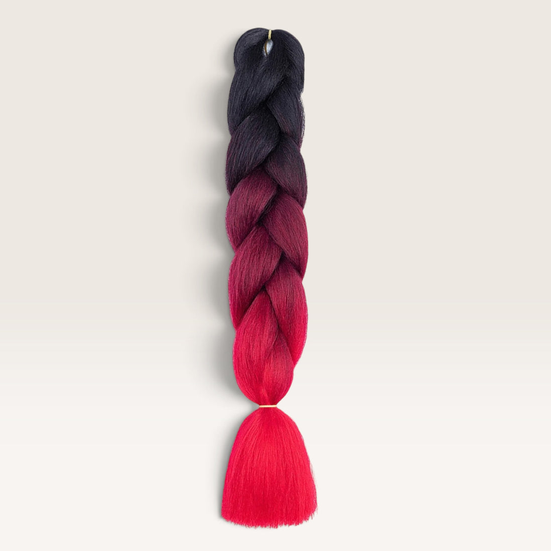 Ombre invlechthaar Zwart – Bordeaux – Rood - De HaarBoetiek
