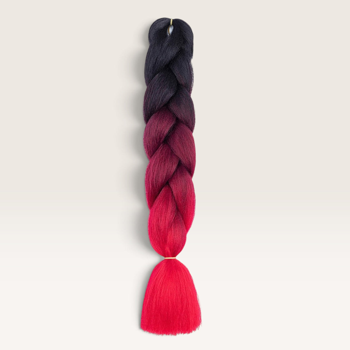 Ombre invlechthaar Zwart – Bordeaux – Rood - De HaarBoetiek