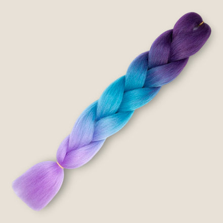 Ombre Invlechthaar – Zwart & Blauw op beige achtergrond