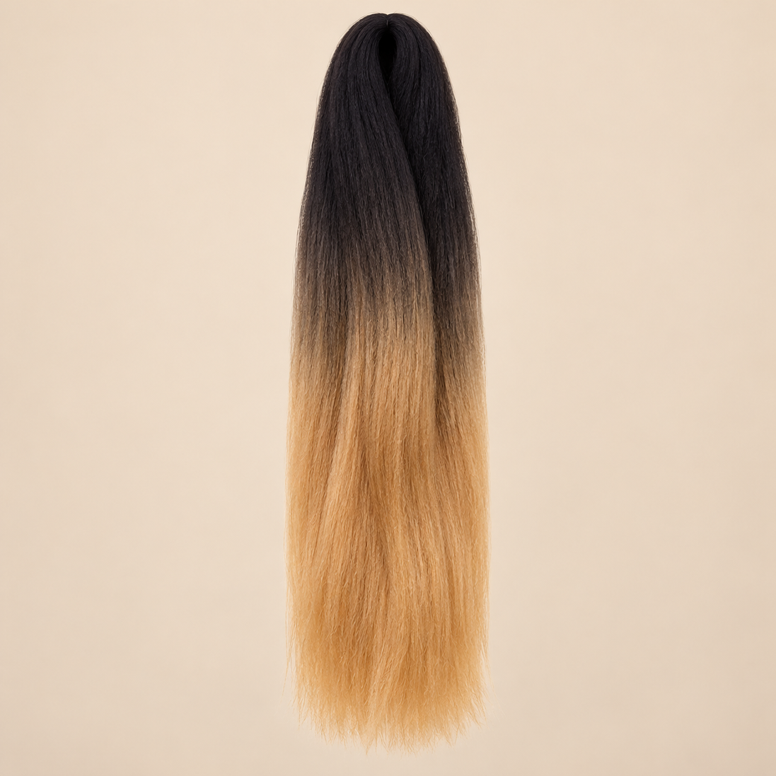 Ombre Jumbo Braid African Collection 60 cm – 1B/27 zwart-honingblond op beige achtergrond