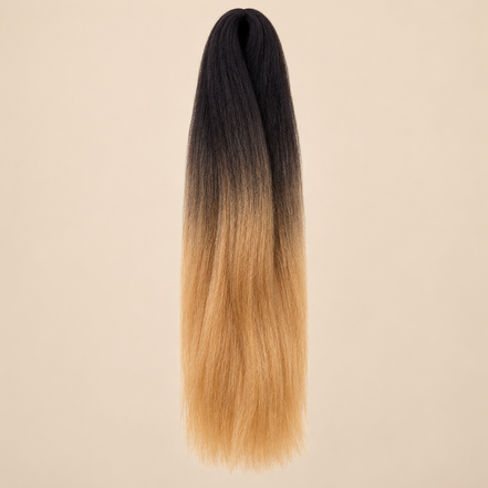 Ombre Jumbo Braid African Collection 60 cm – 1B/27 zwart-honingblond op beige achtergrond