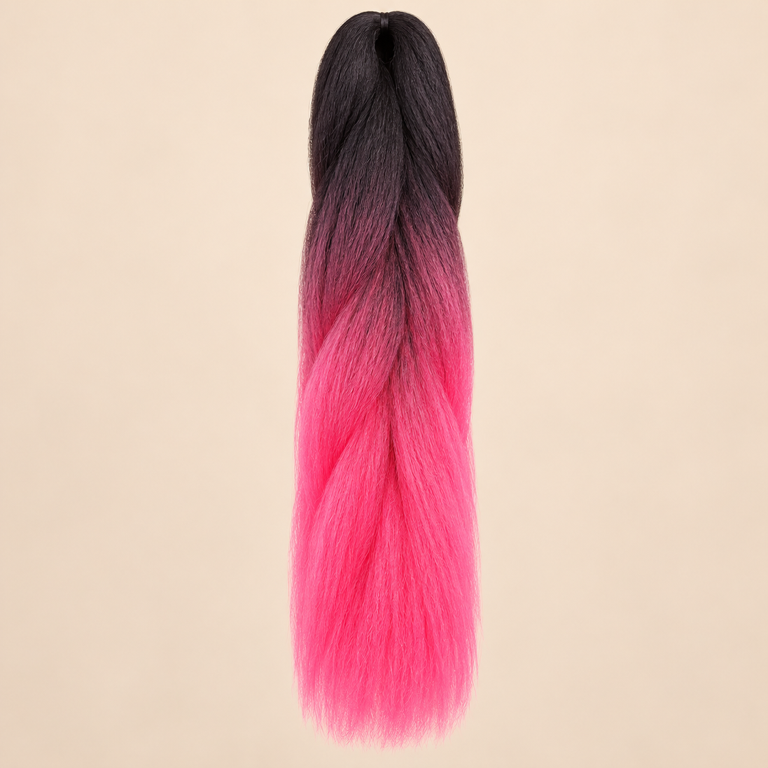Ombre Jumbo Braid African Collection 60 cm – 1B/Pink zwart-roze op beige achtergrond
