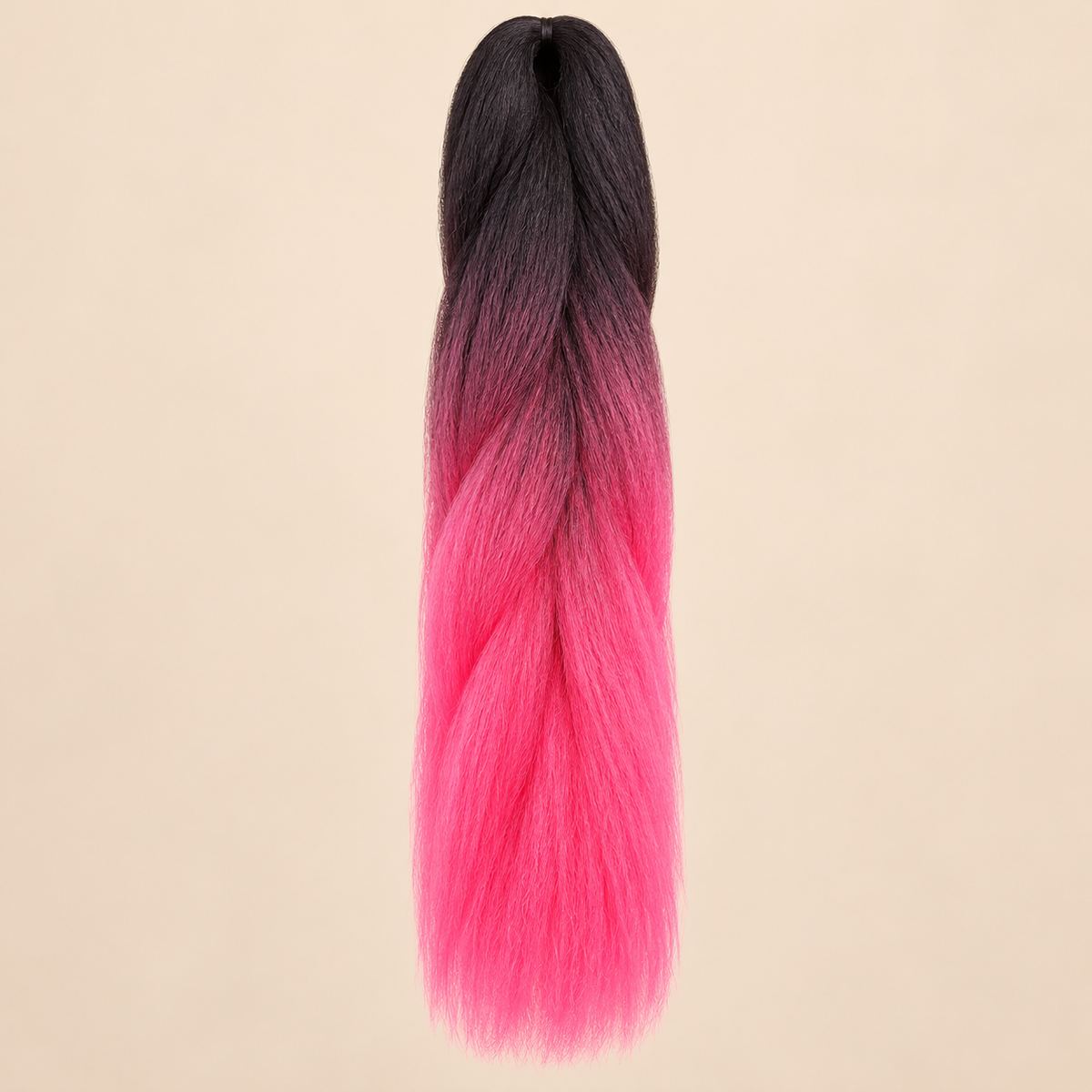 Ombre Jumbo Braid African Collection 60 cm – 1B/Pink zwart-roze op beige achtergrond