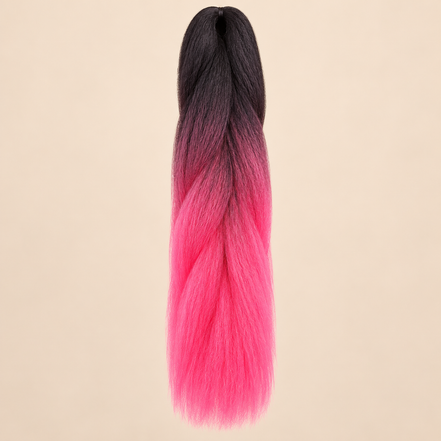 Ombre Jumbo Braid African Collection 60 cm – 1B/Pink zwart-roze op beige achtergrond