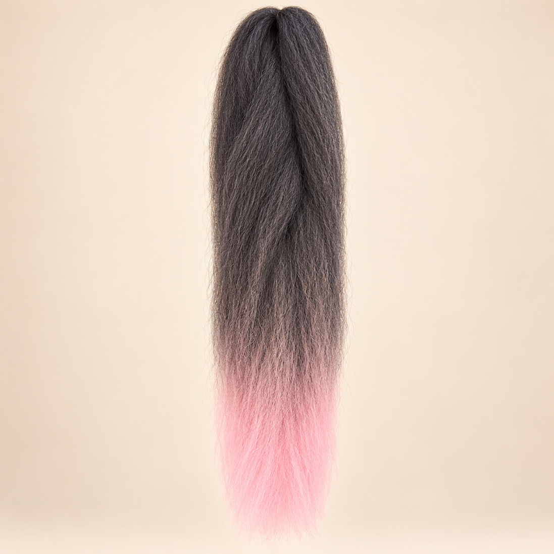 Ombre Jumbo Braid EVE 60 cm – T1B/Pink zwart-roze op beige achtergrond