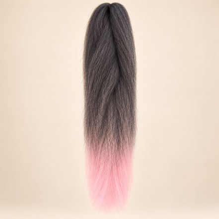 Ombre Jumbo Braid EVE 60 cm – T1B/Pink zwart-roze op beige achtergrond