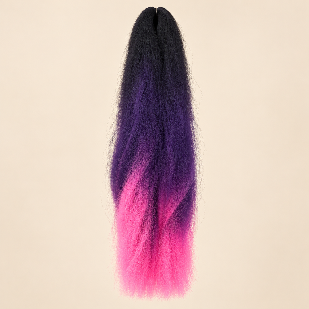 Ombre Jumbo Braid RastAfri 60 cm – 3T1B/PP/PK zwart-paars-roze op beige achtergrond
