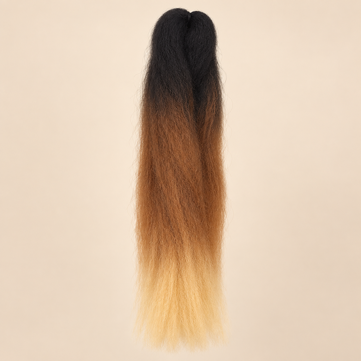 Ombre Jumbo Braid RastAfri 60 cm – 3T1B/30/613 zwart-koper-blond op beige achtergrond
