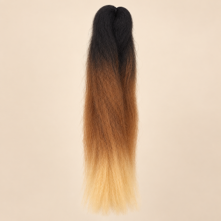Ombre Jumbo Braid RastAfri 60 cm – 3T1B/30/613 zwart-koper-blond op beige achtergrond