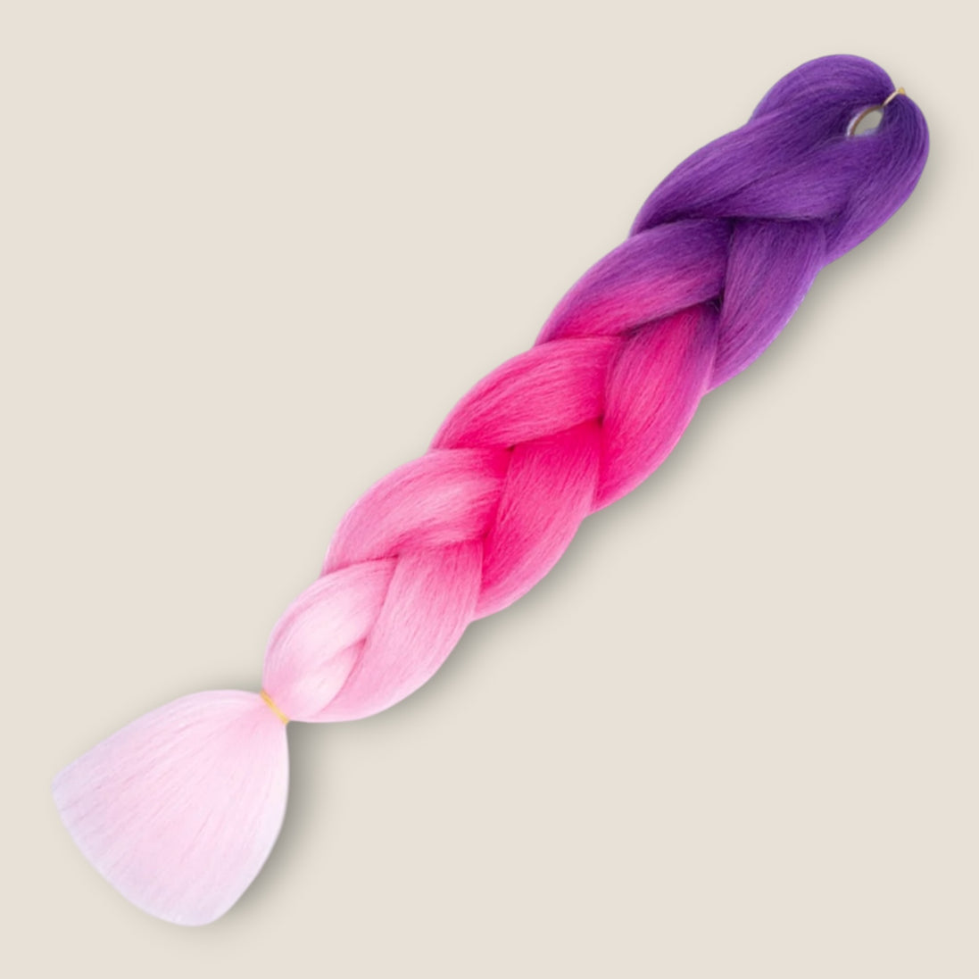 Ombre Jumbo Braid Paars – Fuchsia – Lichtroze invlechthaar 60 cm