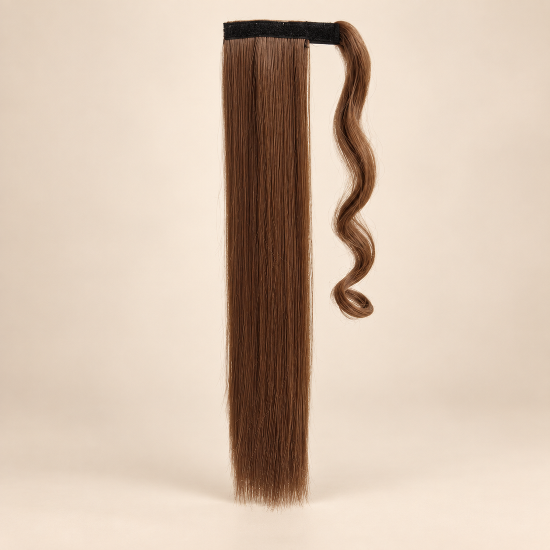 Ponytail met klittenband 60 cm – Lichtbruin (12)