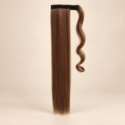 Ponytail met klittenband 60 cm – Lichtbruin (12)