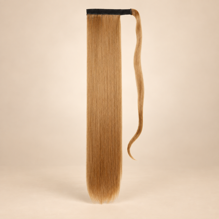 Ponytail met klittenband 60 cm – Koperbruin (30)