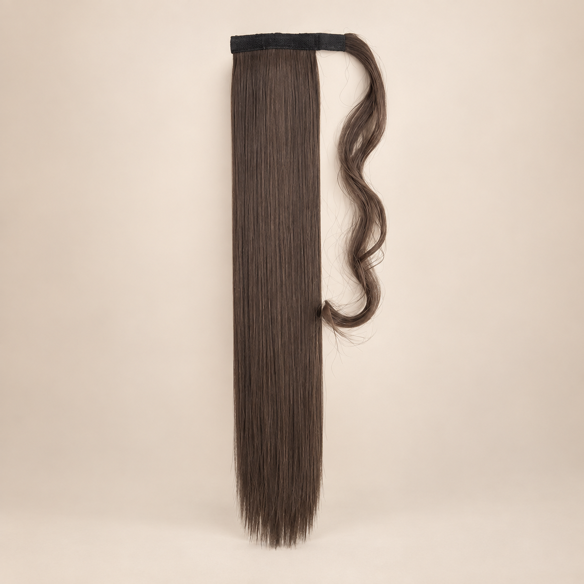 Ponytail met klittenband 60 cm – Bruin (4)