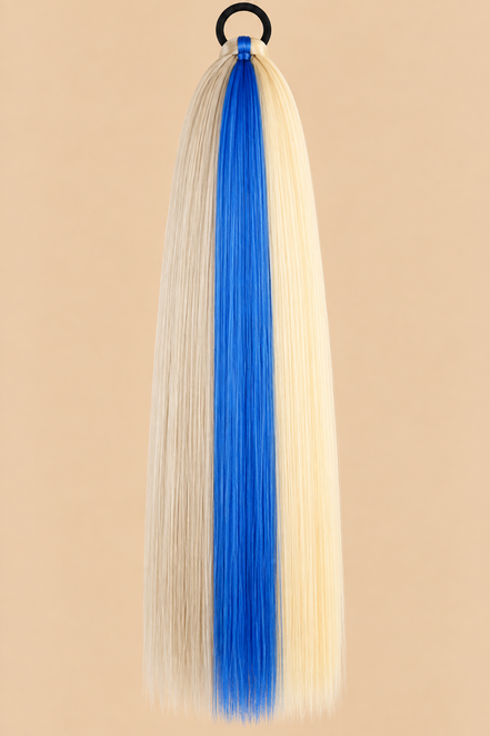 Ponytail Blond/Blauw – De HaarBoetiek