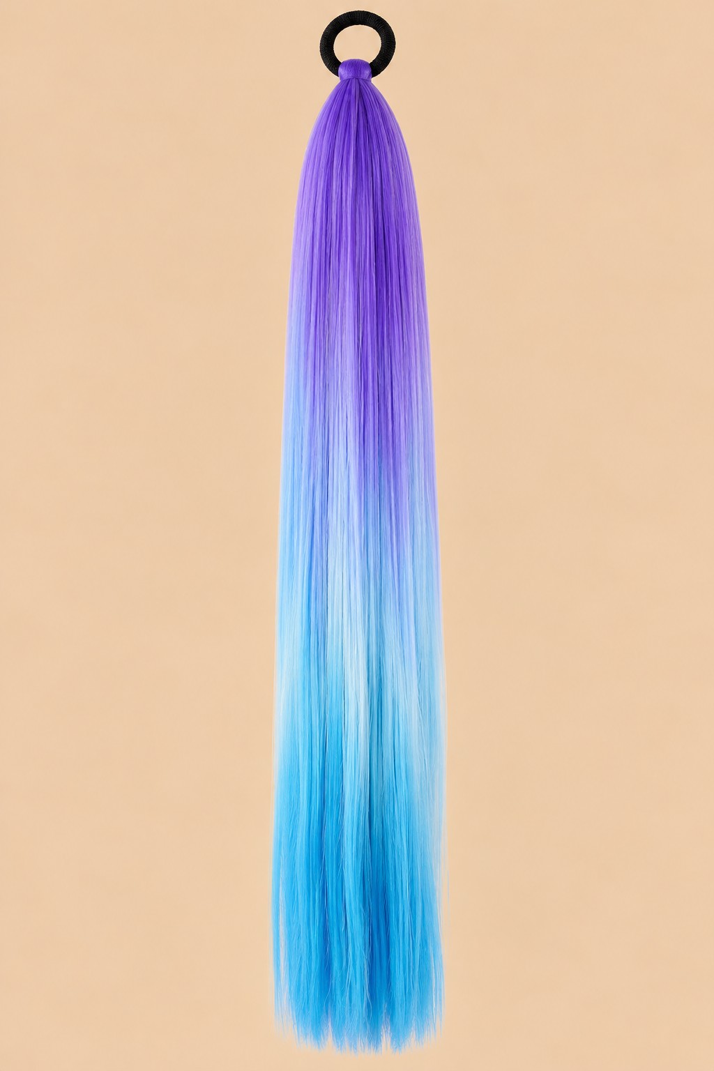 Ponytail Gradient Paars/Blauw – ±66 cm – De HaarBoetiek