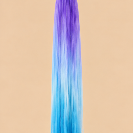 Ponytail Gradient Paars/Blauw – ±66 cm – De HaarBoetiek