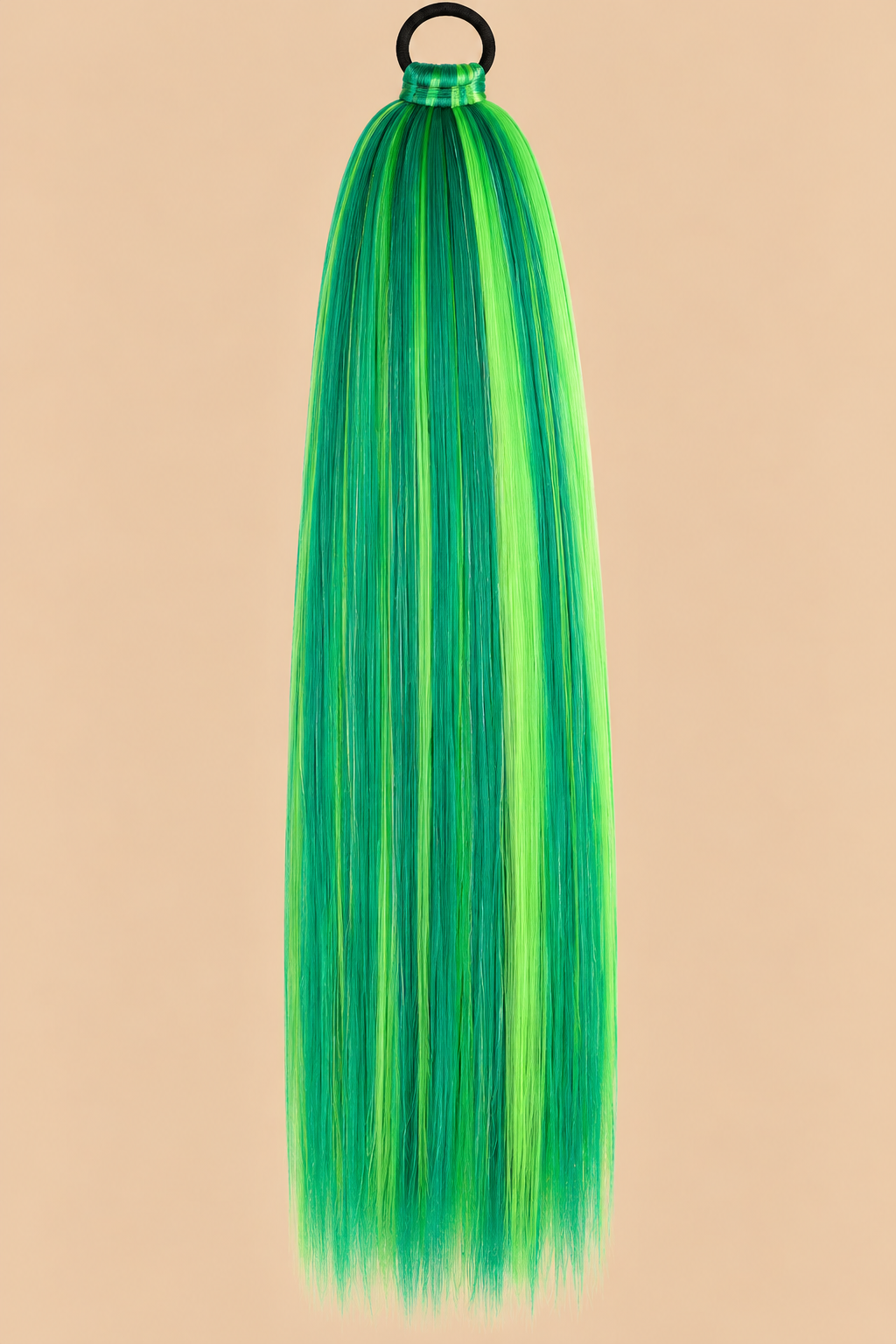 Ponytail Groen/Lime Highlights – De HaarBoetiek