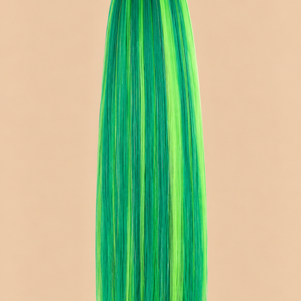 Ponytail Groen/Lime Highlights – De HaarBoetiek
