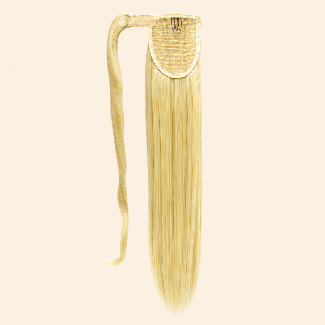 Steile ponytail met klittenband lichtblond (613D) 60 cm – De HaarBoetiek
