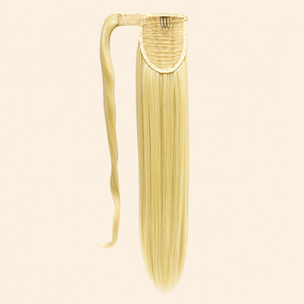 Steile ponytail met klittenband lichtblond (613D) 60 cm – De HaarBoetiek