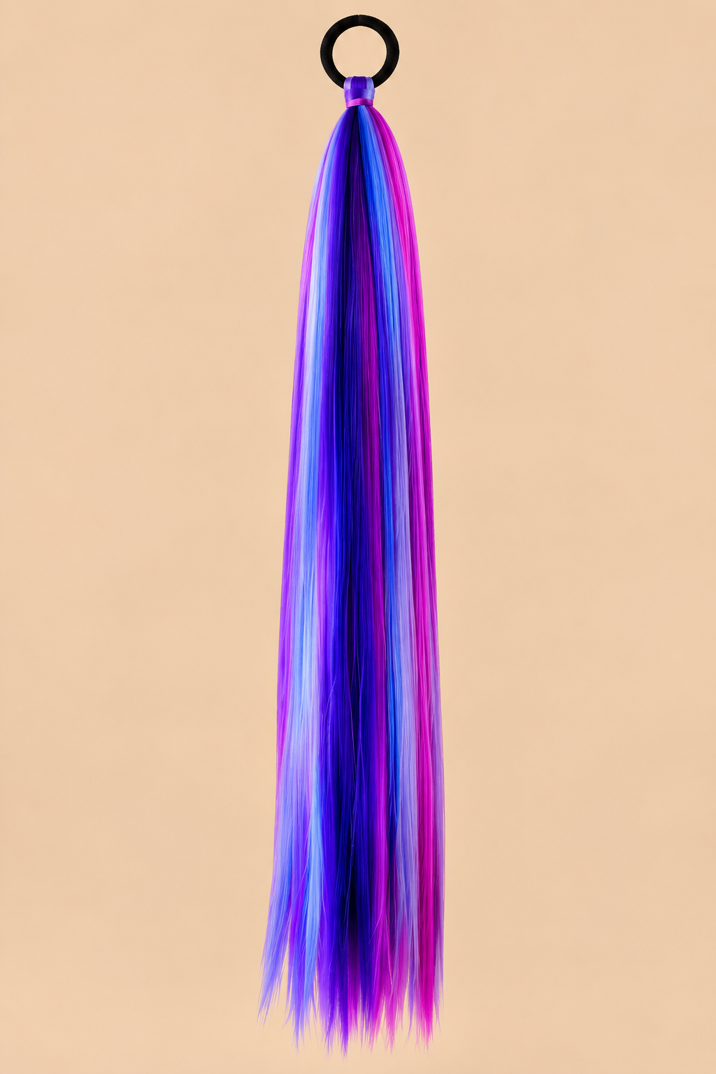 Ponytail Multicolor Paars/Roze/Blauw – ±71 cm – De HaarBoetiek
