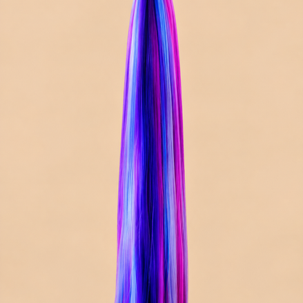 Ponytail Multicolor Paars/Roze/Blauw – ±71 cm – De HaarBoetiek