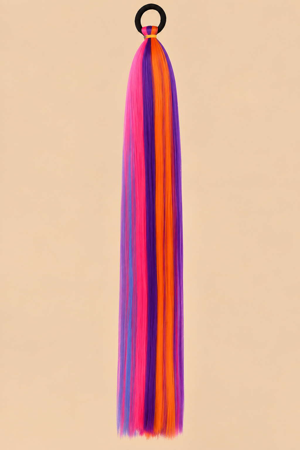 Ponytail Multicolor Roze/Paars/Oranje – ±66 cm – De HaarBoetiek